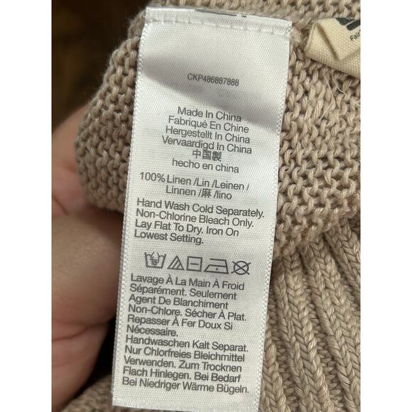 NWT Madewell Women's Oat Linen Drop Shoulder Pullover Sweater NQ344 Size Small - Picture 6 of 10